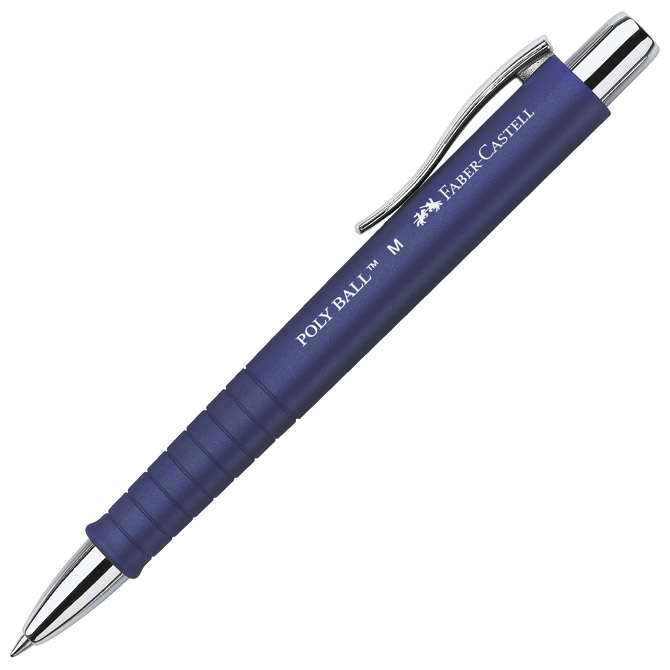 Olovka kemijska gumirana Poly Ball Faber-Castell 241151 plava