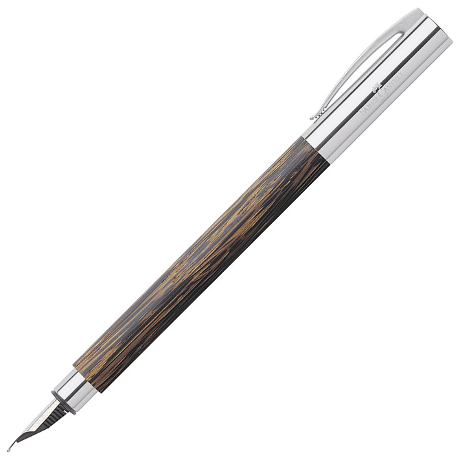 Nalivpero drveno tijelo (drvo kokos) Ambition (F) Faber-Castell 148171 smeđe/crno **SELECTIVE