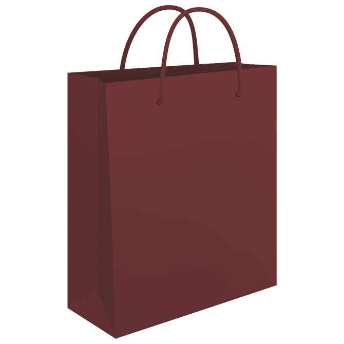 Vrećice ukrasne 34x39x10cm sjajna plastifikacija Fornax bordo