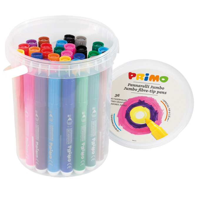 Flomaster školski  36boja (12bojax3komada) u pp kantici Primo Jumbo CMP.622BPJ36N