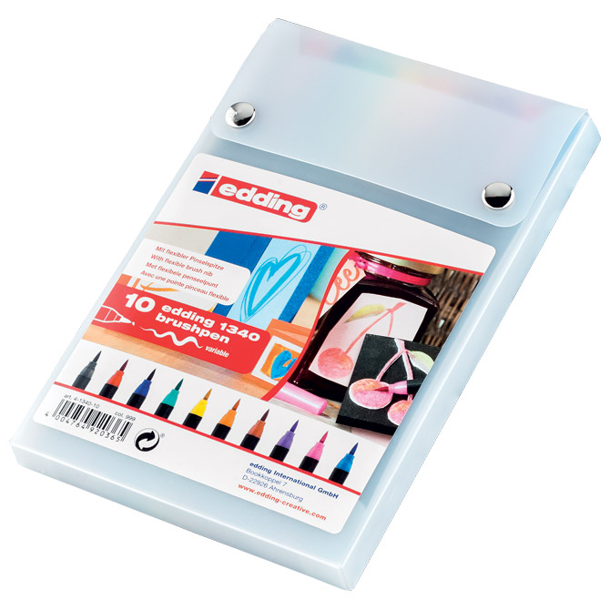 Flomaster brushpen 1-3mm 10boja Edding 1340/10 blister