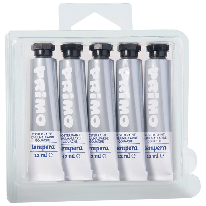 Boja tempera 12ml aluminijska tuba pk5 CMP.440TRA910 srebrna blister