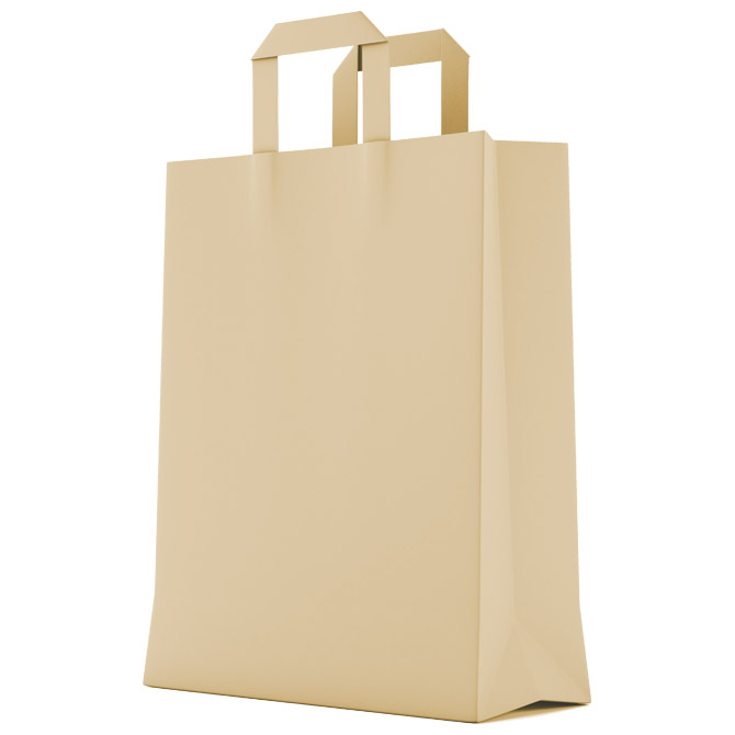 Vrećice ukrasne natron 32x43x15cm ravna ručka pk50 Duga smeđe