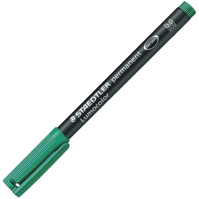 Marker permanentni 1mm Lumocolor Staedtler 317-5 zeleni