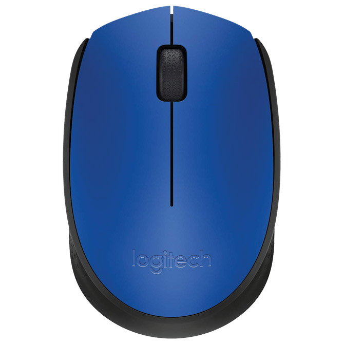 Miš usb 3tipke optički bežični M171 Logitech plavi blister