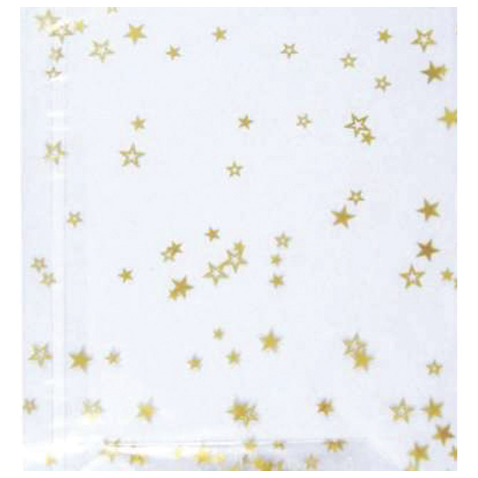 Vrećice ukrasne celofan 11,5x19 cm sa zvjezdicama pk10 Heyda 20-30892 51 prozirne