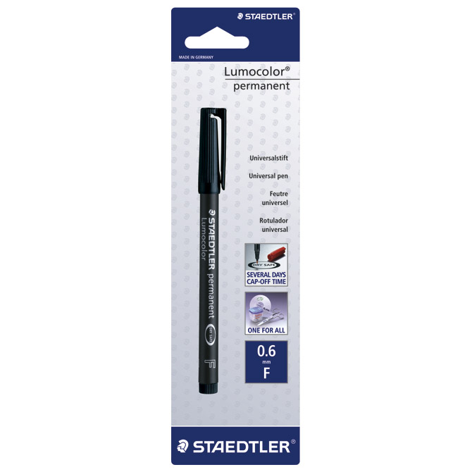 Marker permanentni 0,6mm Lumocolor Staedtler 318-9 BKDA crni blister