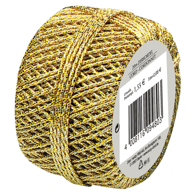 Špaga ukrasna metalik fi-1,5mm/20m Herlitz 11103991 zlatna