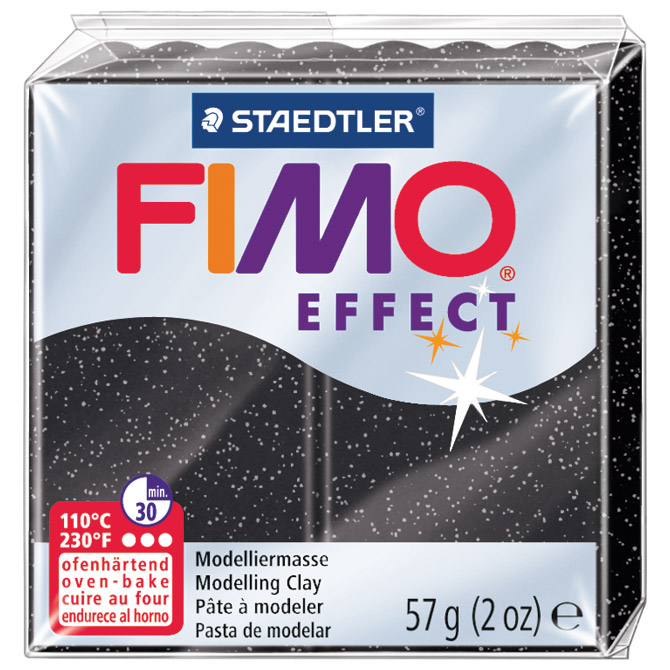 Masa za modeliranje   57g Fimo Effect Staedtler 8020-903 glitter crna