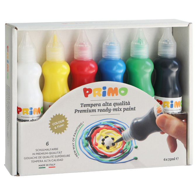 Boja tempera 75ml u bočici 6boja CMP.2533TL6