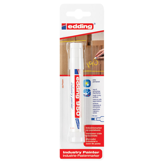 Marker industrijski painter permanentni 10mm Edding 950/1 bijeli blister