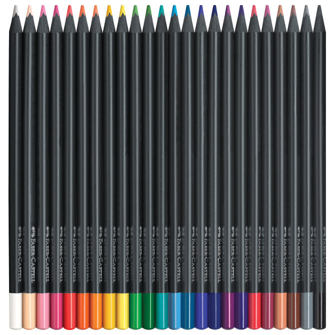 Boje drvene  24boje trokutaste Black Edition Faber-Castell 116424 blister