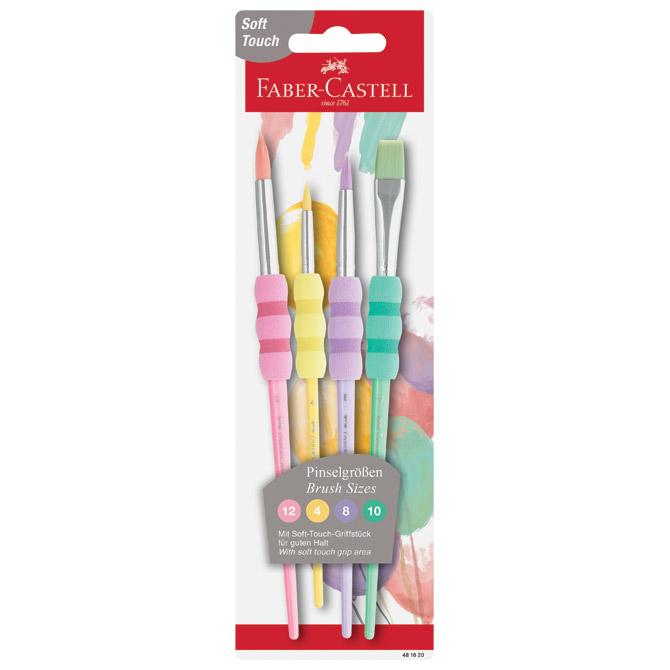 Set kistova od sintetičkih vlakana pk4 Faber-Castell 481620 pastel blister