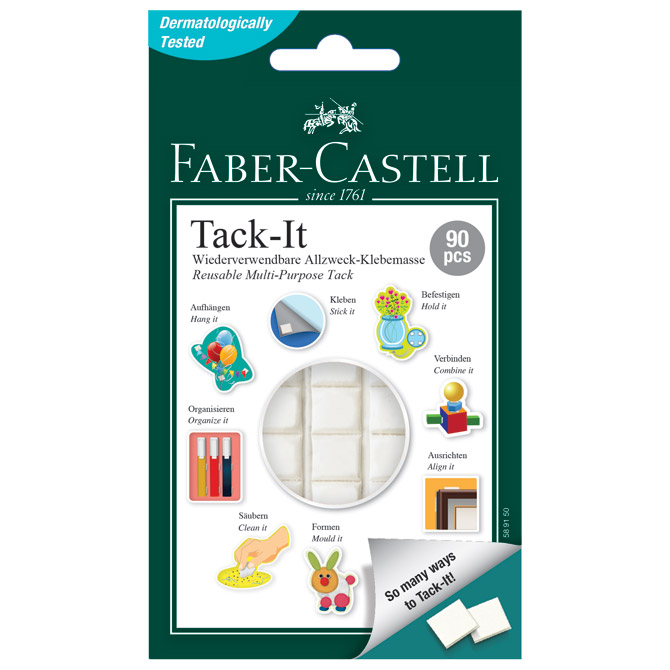 Ljepilo-jastučići 50g 90x Tack-it Faber-Castell 589150 bijelo blister