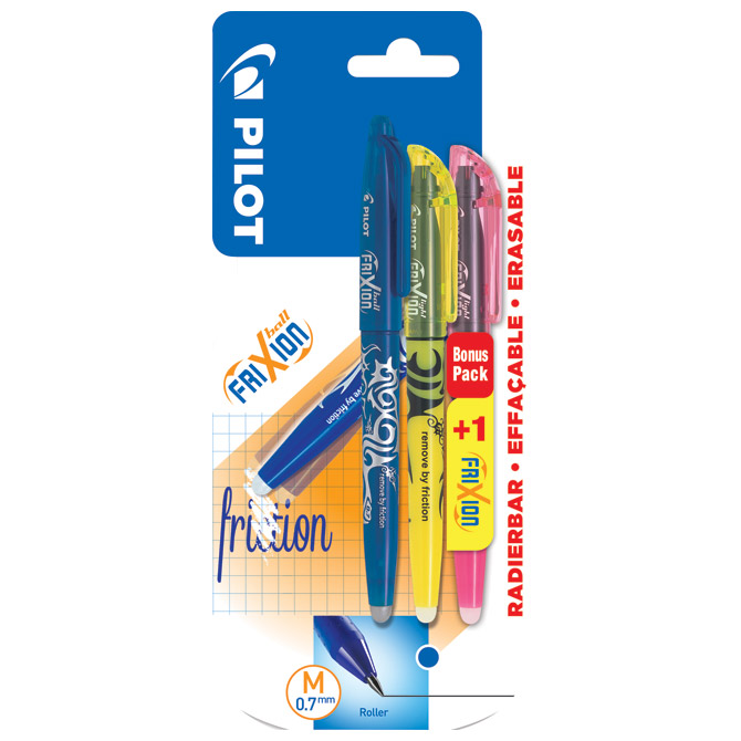 Roler gel 0,7mm Frixion ball piši-briši plavi+2xsigniri Frixion light (1+1gratis) Pilot blister