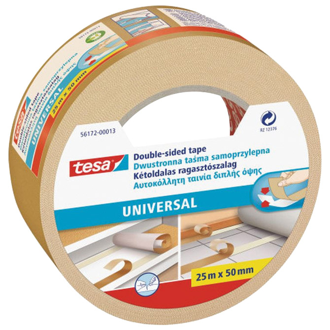 Traka ljepljiva obostrana 50mm/25m Universal Tesa 56172-00013 bijela