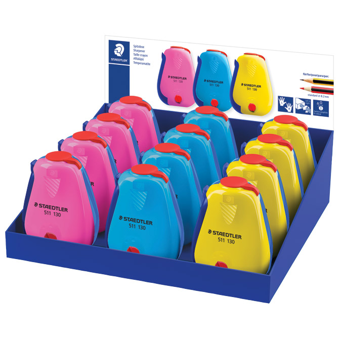 Šiljilo metalno s pvc kutijom Staedtler 511 130-S sortirano