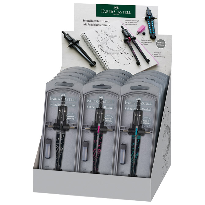 Šestar s preciznim podešavanjem+mine Twister Faber-Castell 574472 sortirano blister