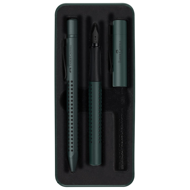 Garnitura olovka kemijska+nalivpero Grip 2011 Edition Faber-Castell 201535 tamno zelena