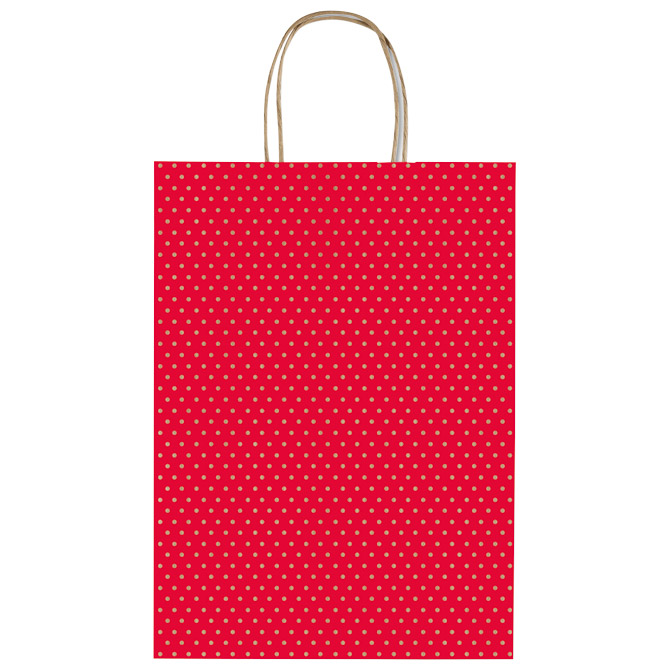 Vrećice ukrasne 26x36x12cm točkice Rex-Saul Sadoch SDF26-250D crvene