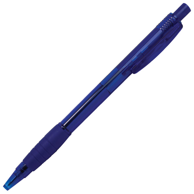 Olovka kemijska grip YC05-3 Plzen prozirno tamno plava