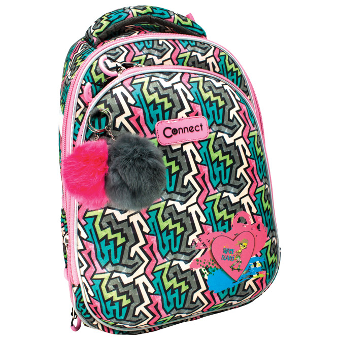 Ruksak školski anatomski lagan XT Skateboard Girl Connect