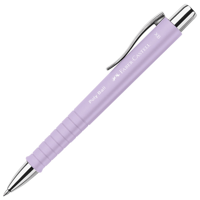 Olovka kemijska gumirana Poly Ball XB Faber Castell 241104 lila