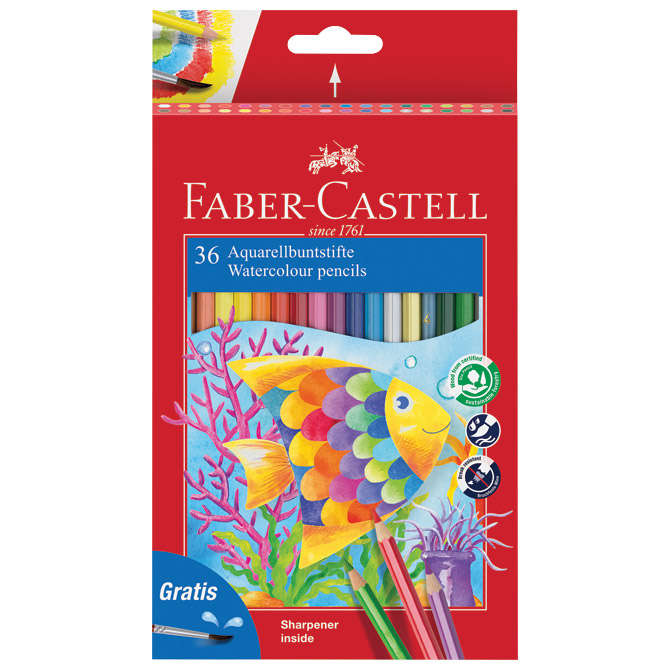 Boje drvene-vodene  36boje Aquarell Faber Castell 114437 blister