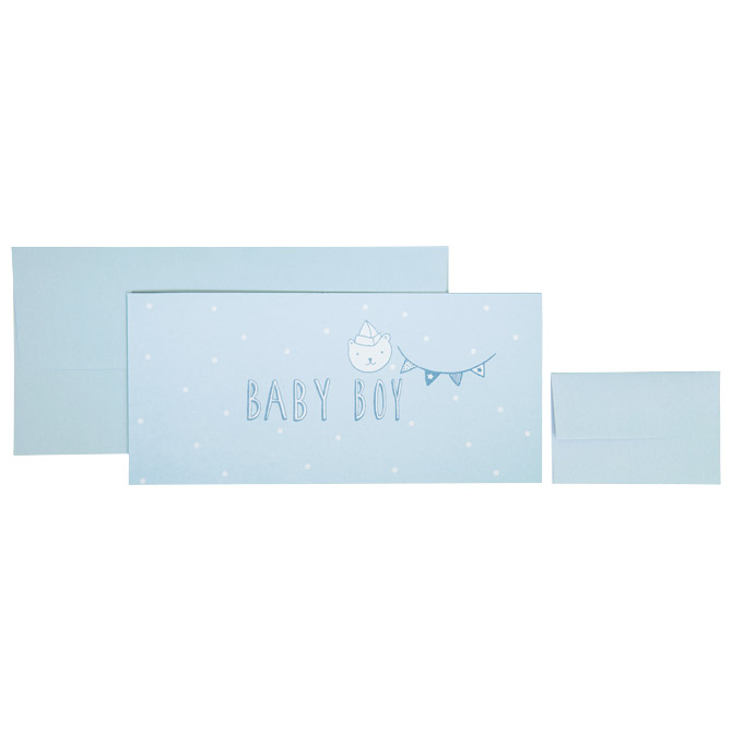 Čestitka 11x23 cm Baby boy Stewo 5615 41 blister