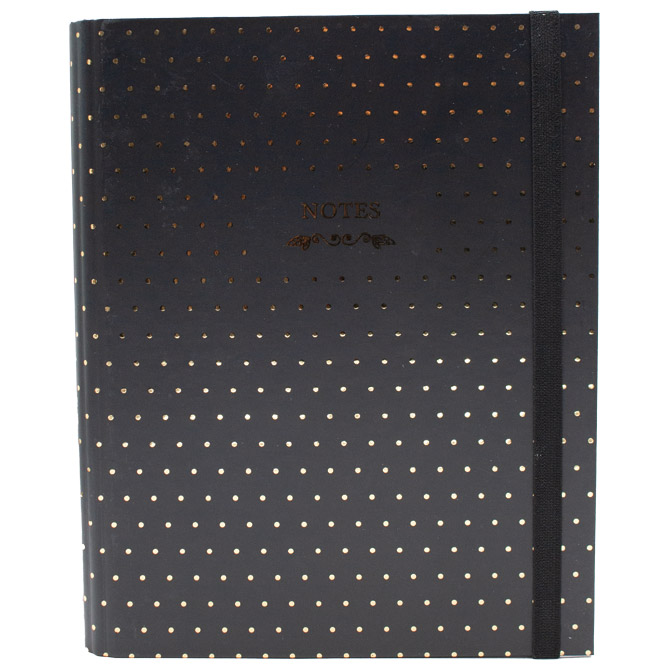 Organizer 18x23 cm 108L spiralni s gumicom Dots 1 Marker crni 1802