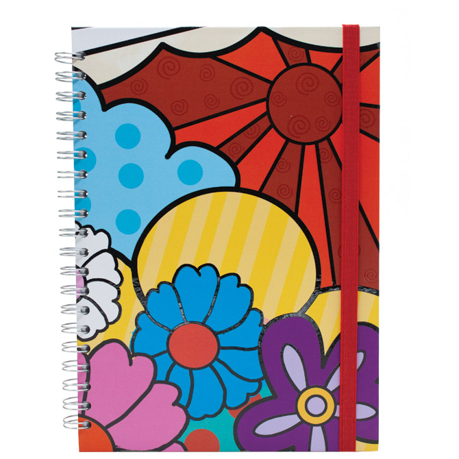 Blok kolegij A4 crte 120L s gumicom Flowers 4 Marker 2417 