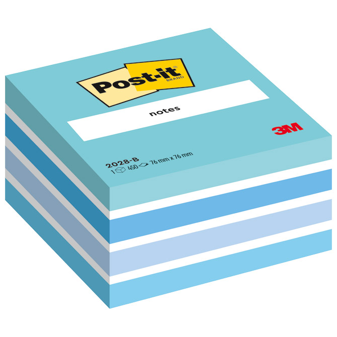 Blok samoljepljiv kocka 76x76 mm 450L Post-it 3M.2028B svijetloplava