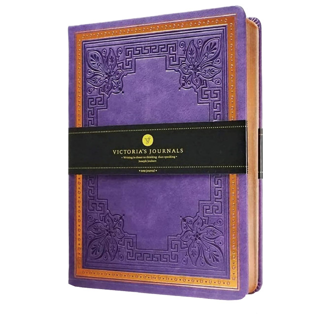 Notes 20,5x14,5 cm crte 160L bez zatvaranja Old Book Marker ljubičasti 1180