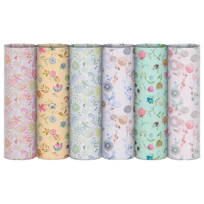 Papir ukrasni rola 70x200 cm Ecocarta Fiori di campo Rex-Saul Sadoch EC3J1F02