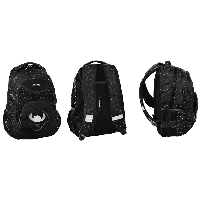 Ruksak školski anatomski Disney Stitch Beuniq DS25II-2708 crni