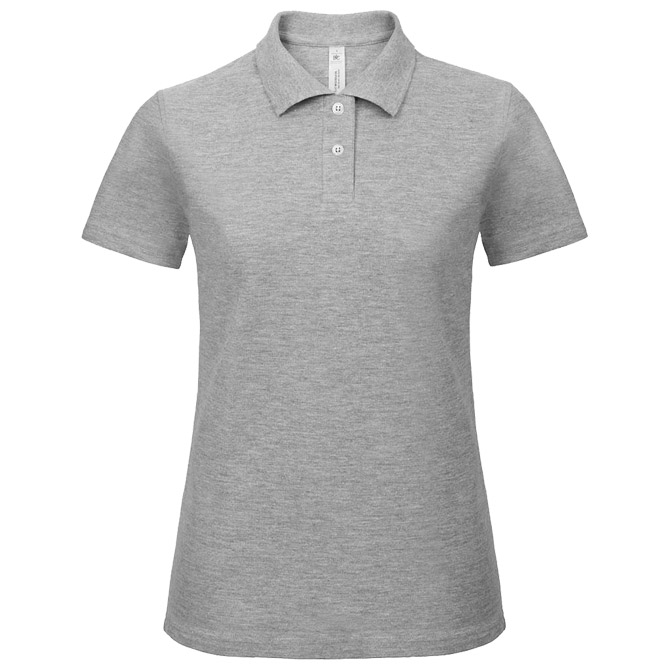 Majica kratki rukavi polo B&C ID.001/women 180g svijetlo siva XL