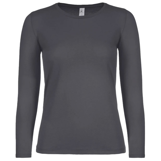 Majica dugi rukavi B&C #E150/women LSL tamnosiva M!!
